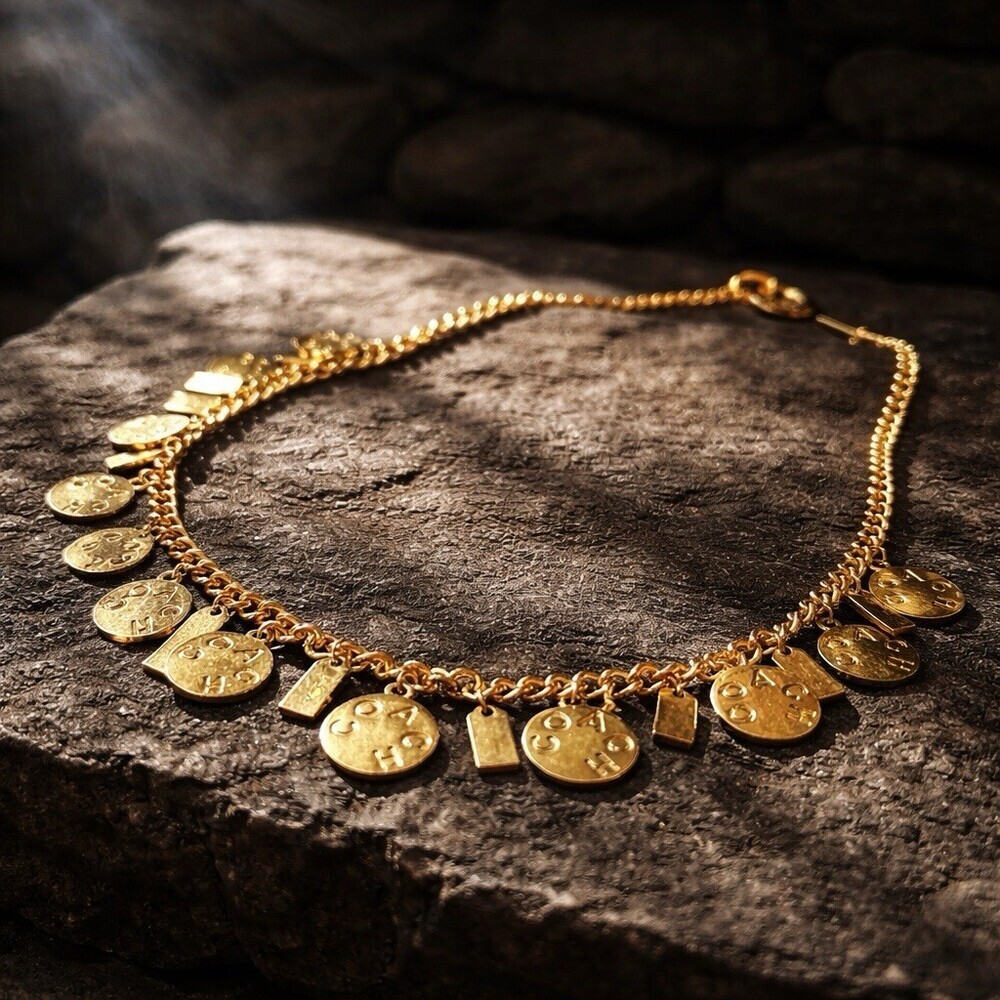 Iconic Coach brand Heavy statement piece  Featuring 21 charm medallions. Chunky - Picture 10 of 12